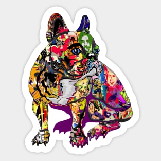 French bulldog in graffiti Sticker